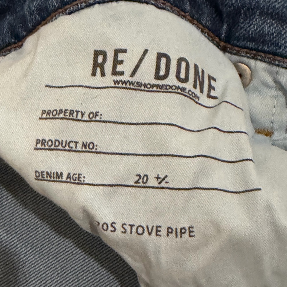 Re/Done Stovetop Blue Denim Jeans - Picture 4 of 10